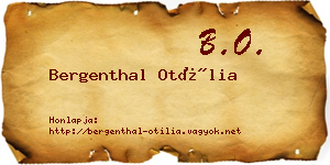 Bergenthal Otília névjegykártya